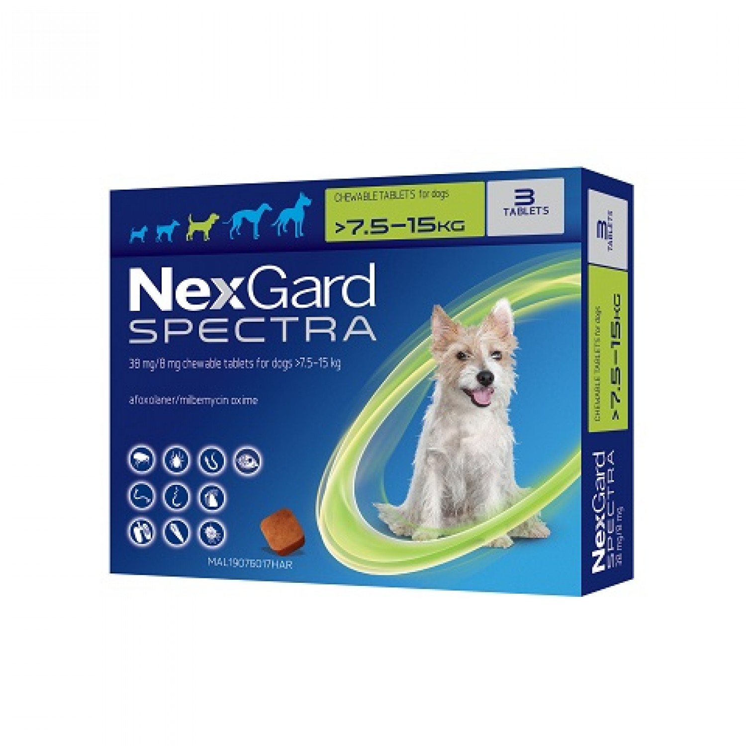 NexGard Spectra таблетки за кучета от 7.5 до 15 кг